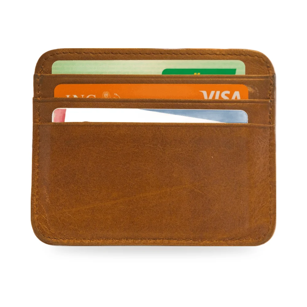 Porta-cartões Slim de Couro